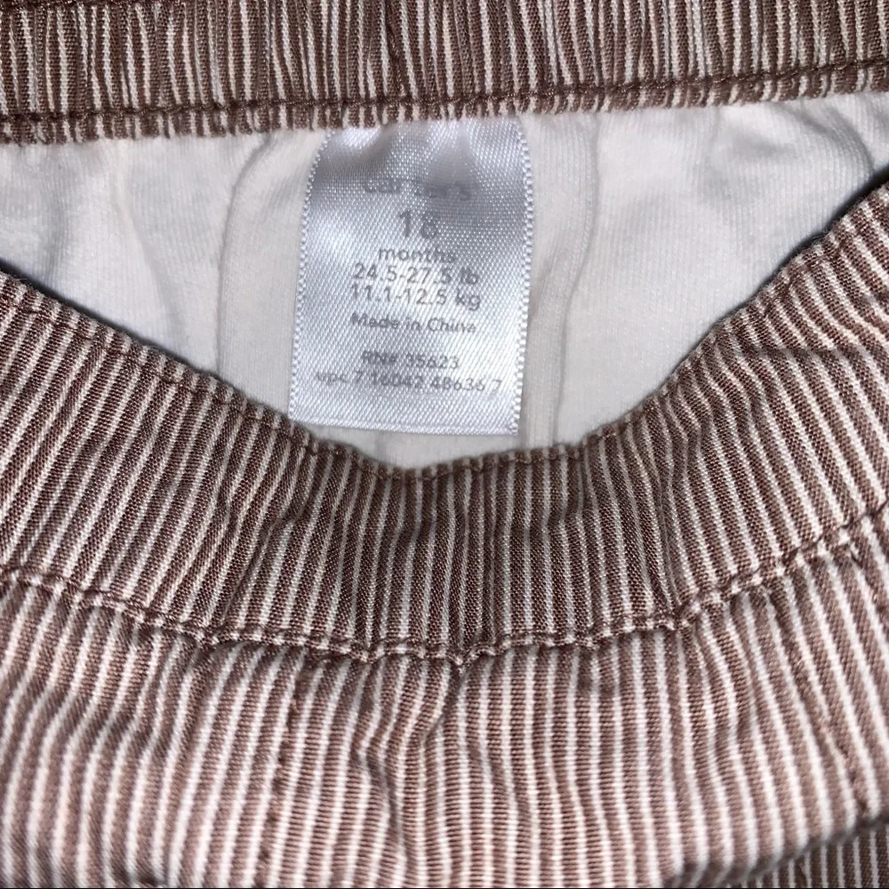 Striped Brown Pink Summer Cute Ruffle Skirt with Heart by Carter’s - Picture 5 of 8